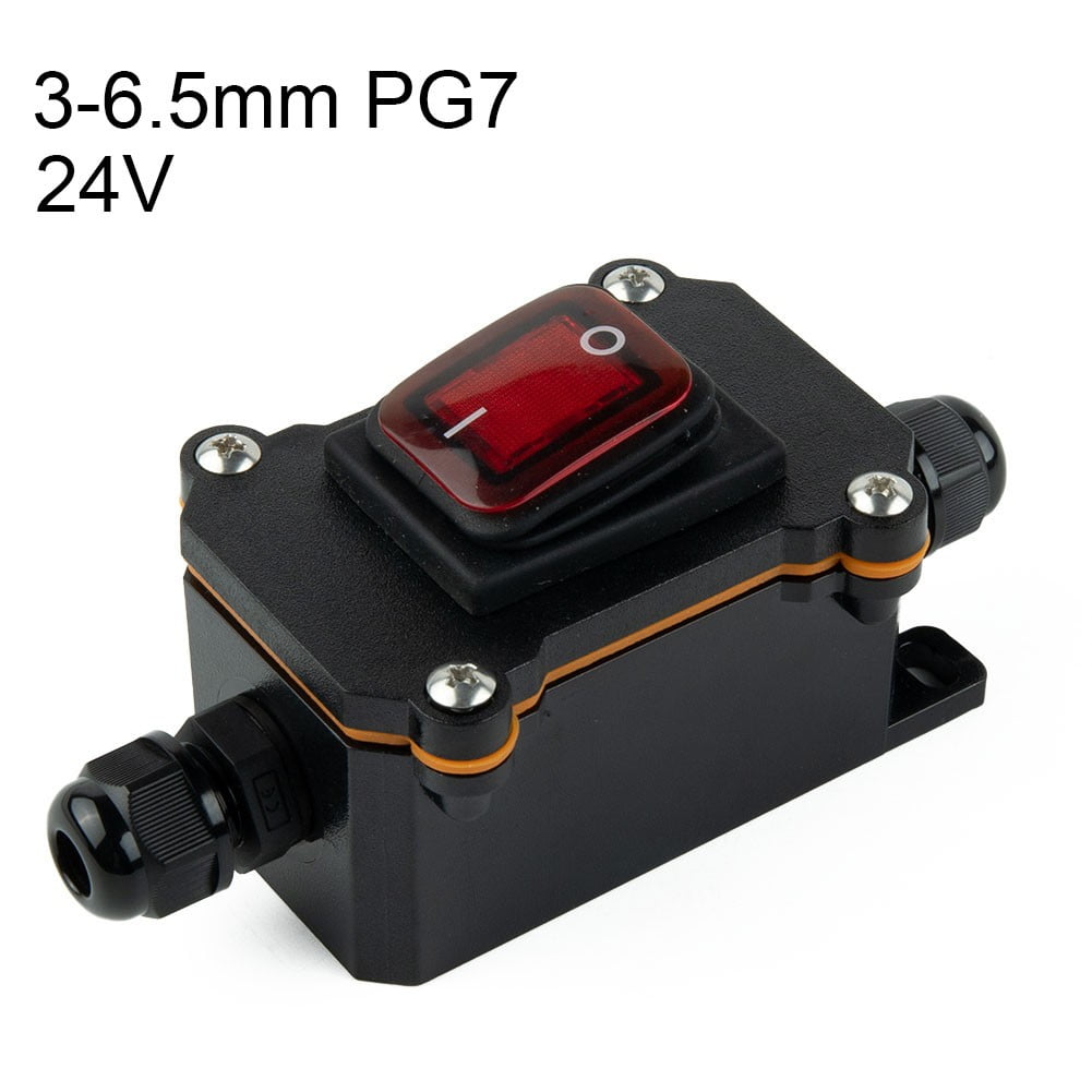 Inline Cord Switch 25A IP65 Waterproof On-Off Switch with Red Light ...