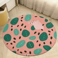 thumbnail image 4 of Leopard Print Pattern Floral Medallion Round Rug - Small Round Area Rug, Soft Non-Slip Machine Washable Bedroom Mat Indoor Accent Entry Carpet for Office Desk Dorm Hallway, 4 of 6