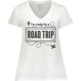 thumbnail image 3 of Inktastic I'm Ready for a Road Trip Women's Plus Size V-Neck T-Shirt, 3 of 5