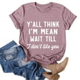 thumbnail image 2 of B91xZ Grande Taille des Femmes Tops Tricot Confortable Sortant Pull T-Shirts, Rose M, 2 of 5