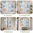 thumbnail image 6 of Blue Coastal Coral Kitchen Curtains, Ocean Starfish Nature Plant Light Filtering Window Curtain Panels, 2Pcs Rod Pocket Window Treatments Set for Living Room Bathroom Bedroom 42x63 Inches, 6 of 9