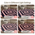 thumbnail image 7 of ODIKA Geometric Contemporary Bold Interlocking Maze Grid Pink Abstract Refined Non-Slip Chair-Friendly for Dining Room, Basement, Large Office, 7 of 7