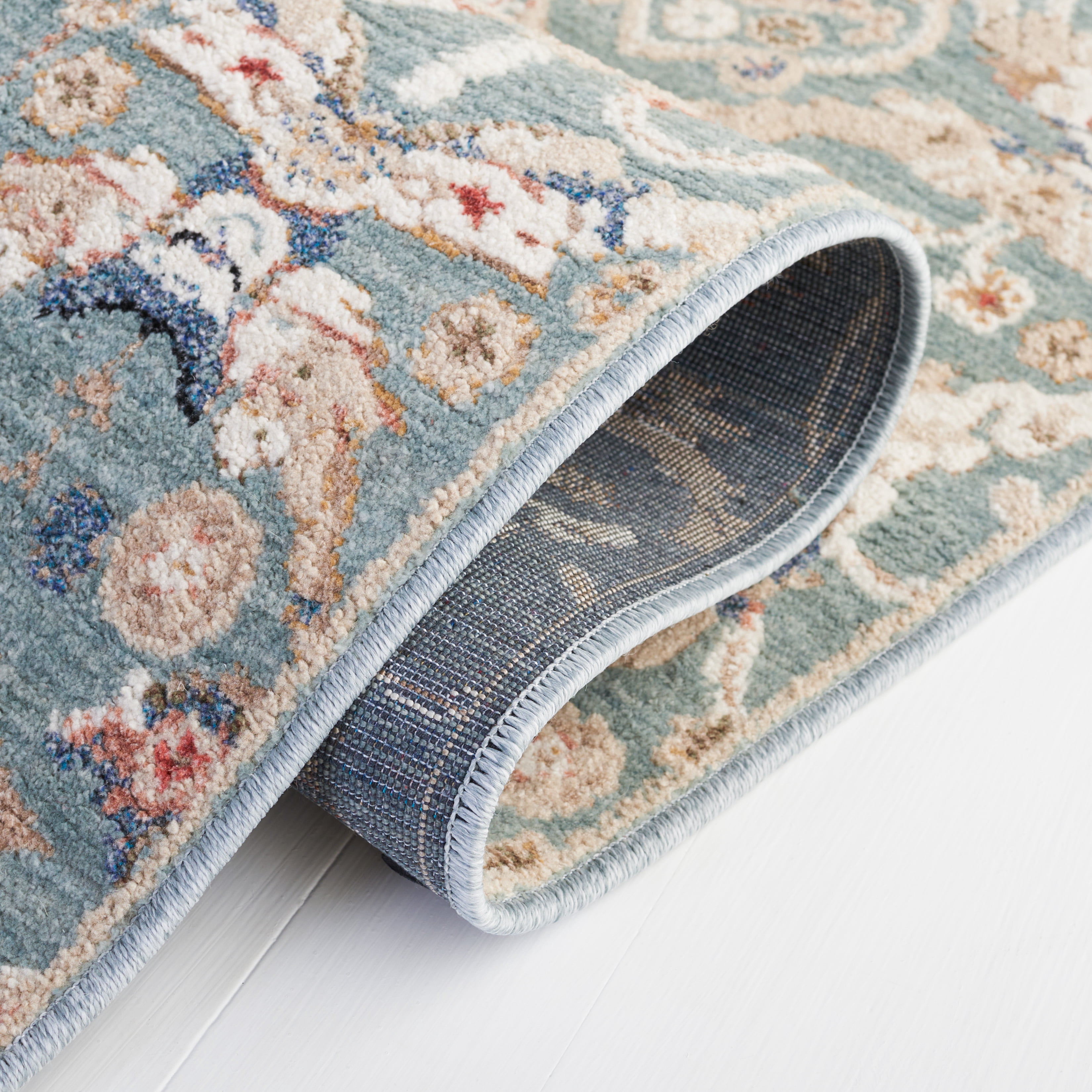 SAFAVIEH Vivaldi Petrina Abstract Area Rug, Navy/Rust, 8' x 10'