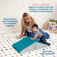 thumbnail image 3 of ECR4Kids SoftZone Junior Mix n' Match Ramp 360 Degree Climber, Beginner Playset, Turquoise, 2-Pack, 3 of 9