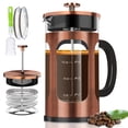 thumbnail image 1 of Cafetera francesa YMMIND, 600 ml, 3-4 tazas con 4 filtros, 1 of 6