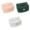 thumbnail image 3 of Minnieouse Caja de almacenamiento de joyas Contenedor Hogar Pendientes universales Collares Anillos Pulseras Cajón Organizador Vitrina Ropa, zapatos y accesorios Miscelánea Rosado 20*16*10 CM Minnieouse AP016114-01, 3 of 6
