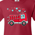 thumbnail image 4 of Inktastic Valentine Fire Truck with Cute Dalmatian and Hearts Youth T-Shirt, 4 of 5