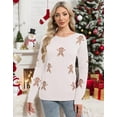 thumbnail image 2 of Ugly Christmas Sweaters for Women Cute Christmas Gingerbread Man Christmas Sweater Loose Knit Warm Pullover Sweater Shermie, 2 of 6