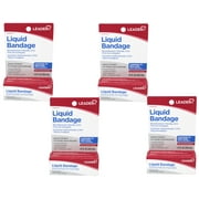 Leader Liquid Bandage with Benzethonium Chloride 0.2% , First Aid Antiseptic, Seals to Protect, for Small Cuts & Wounds, 1 fl oz - 4 Pack