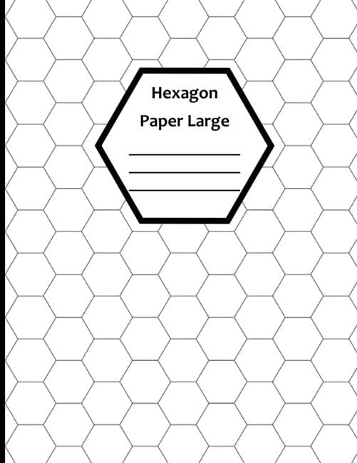 Hexagon Paper Large : White Blank Large Hex Graph Paper (8.5