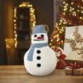 thumbnail image 3 of Christmas Irregular Shaped Snowman Pillow with Blue Hat and Scarf Design with Plush Filling for Holiday Home Decor White, 3 of 8