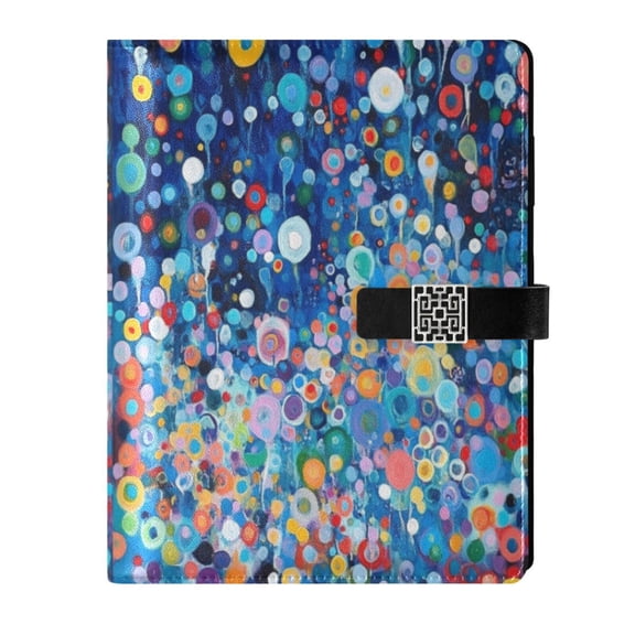 Premium Faux Leather Notebook - Refillable, Multi-Functional Organizer, 23.3x17cm, All-Season Use，Bubbles