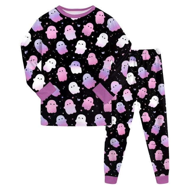 Ensemble Garçons et Filles Pantalon Long Régulier à Manches Longues Col Rond Imprimé 3D