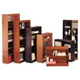 thumbnail image 2 of Alera Square Corner Wood Veneer Bookcase, Six-Shelf, 35.63w x 11.81d x 71.73h, Mahogany, 2 of 2