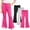 Black, variant on 3 Pack Girls Scalloped Hem Flared Pants Kids Elastic Waist Soft Stretchy Bell Bottom Trousers Casual Cozy Base Layer Leggings 3-14Years