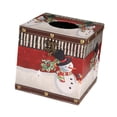 thumbnail image 4 of Abbracc Christmas Tissue Box Cover Napkin Box Portable Home Decoration Accessories Paper Snowman, 4 of 9