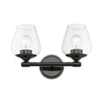 thumbnail image 2 of 17472-46 Livex Lighting Willow - 2 Light Bath Vanity In Transitional Style-9.5 Inches Tall and 15 Inches Wide-Black Chrome Finish, 2 of 12