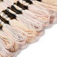 thumbnail image 2 of 10 Skeins 6-Ply Polyester Embroidery Floss Cross Stitch Threads Segment Dyed Bisque 0.5mm about 8.75 Yards(8m)/skein, 2 of 3