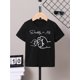 thumbnail image 2 of Camiseta de verano para niños con un diseño suave y transpirable que presenta un patrón de choque de puños para papá e hijo., 2 of 7