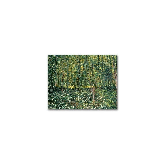 Trademark Fine Art Vincent Van Gogh Trees And Undergrowth, 1887 Canvas Wall Art - 35x47