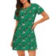 thumbnail image 1 of Easygdp Duck Mallard Flying Pose Camisón de manga corta para mujer, informal, estampado, 1 of 6