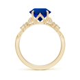 thumbnail image 2 of ANGARA Lab Grown 3.75 Ct Blue Sapphire Engagement Ring for Women in 14K Yellow Gold (Size-9mm) | September Birthstone, Anniversary, Jewelry Gift for Women | Lab-Grown Blue Sapphire Ring, 2 of 8