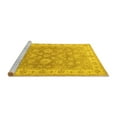 thumbnail image 2 of Ahgly Company Machine Washable Indoor Rectangle Persian Yellow Traditional Area Rugs, 8' x 10', 2 of 4