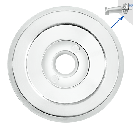1/2" Spacer for Tub Spout, Flange Trim Ring for Bath Faucet, Shower Pipe Remodeling Sealer (304SUS-Chrome)