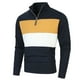 thumbnail image 4 of pstuiky camisas de manga larga para hombre, Camisa informal para hombre con media cremallera, color block, cuello alto y mangas largas Tops de hombre l, 4 of 9