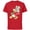 Red, variant on Disney Vintage Donald Duck with Holiday Present - Short Sleeve Cotton T-Shirt for Adults - Customized-Athletic Heather