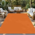 thumbnail image 3 of Fsddascl Orange Outdoor Rug for Patio/Deck/Porch, Non-Slip Large Area Rug 5 x 8 Ft, Pure Orange Indoor Outdoor Rugs Washable Area Rugs, Reversible Camping Rug Carpet Runner, 3 of 5