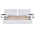 thumbnail image 2 of Nexera Oslo 4-Piece Floating Platform Bedroom Set, White, Queen, 2 of 7