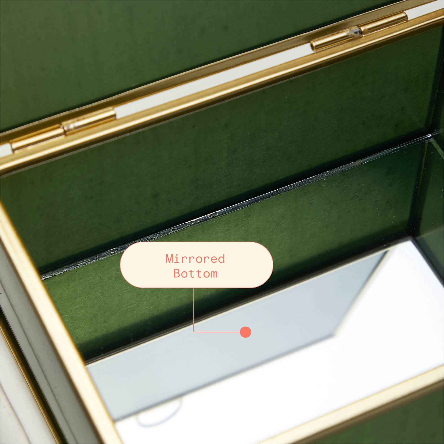 Beautiful 5.9"x 4.33" Green Glass Trinket Box by Drew Barrymore