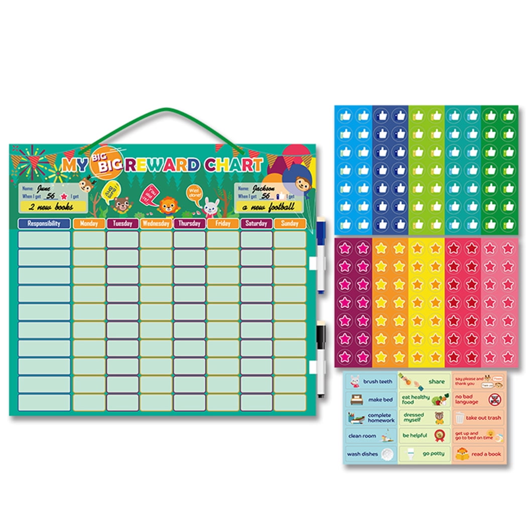 Tableau Magnétique Réutilisable Pour Corvées Enfants - Avec Récompenses, Personnalisable - 6