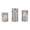 Silver, variant on Stonebriar LED Pillar Candles in Glass Hurricanes — Remote & Timer, Real Wax Flameless Candles for Home Décor & Special Occasions, Pack of 3, Assorted Sizes