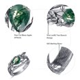 thumbnail image 5 of NUNCAD Natural Moss Agate Ring 925 Sterling Silver Leaf Ring Unique Branch Engagement Ring for Women, 5 of 5