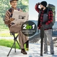 thumbnail image 2 of lixuesong Folding Cane Stool Walking Stick Outdoors Folding Crutch Chair Aluminum Alloys Tripod Cane NonSlip Portable Stools, 2 of 3