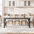 thumbnail image 4 of Kojooin Large Rectangular Dining Table, 78.7 Inch Industrial Dining Table for 6-8 with Wood Top and Metal Frame, 4 of 7
