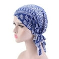 thumbnail image 2 of Zhaomeidaxi Hat Womans Stretchy Beanie Bandana Turban Cap Skull Cap Head Wrap Headscarf for Cancer,Alopecia Hair Loss, 2 of 3