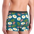 thumbnail image 4 of Men's Boxer Briefs, Cartoon Bacon Omelette Print Soft Comfy Mens Underwear Boxer Briefs Breathable With Widen Waist, 4 of 7