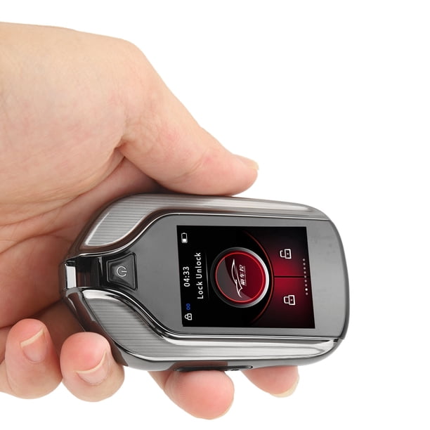 Llave De Coche Remota Inteligente, Llave De Coche Inteligente Remota Brillo Metálico Botones Físicos Prevención De Pérdidas Pantalla Táctil LCD Para Modelos De Botones De