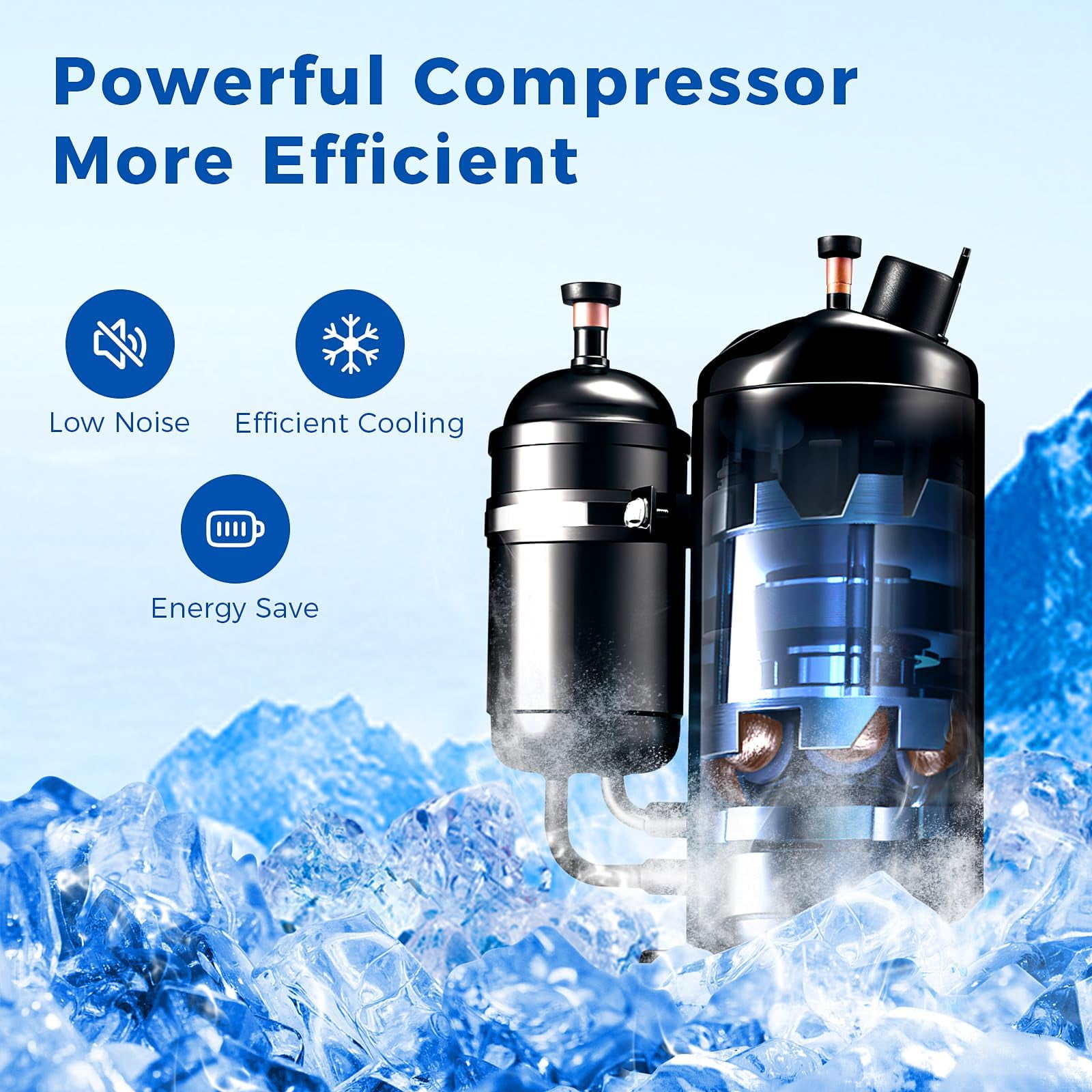 Towallmark Nugget Ice Maker – 68KG/24H Output Countertop Stainless Steel Ice Machine