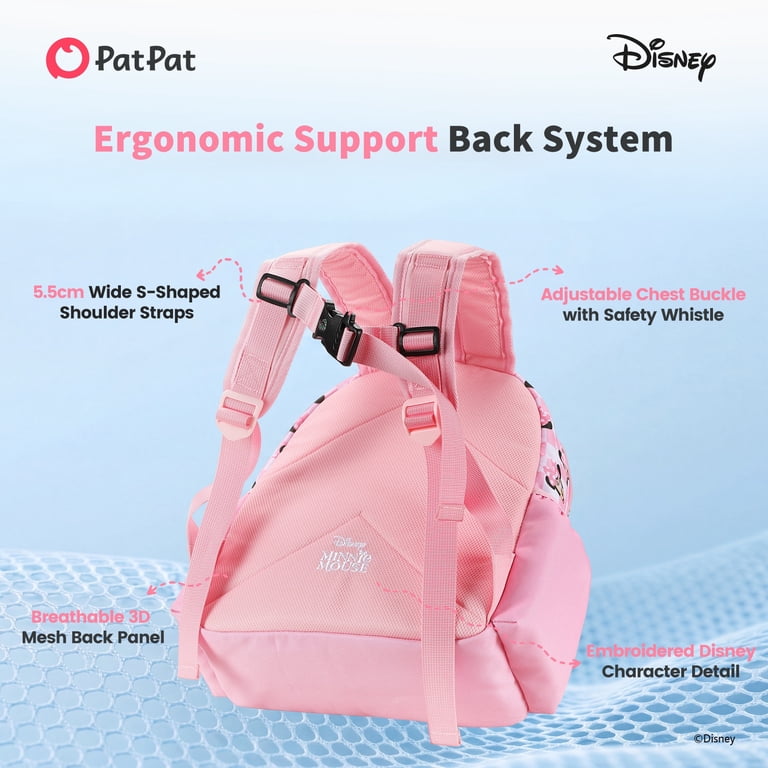 Disney Minnie Mouse Water-Resistant Kids Backpack, Pink photo 7