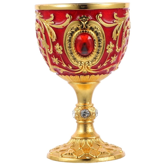 SHINYPASING Drinking Cup Red Glass For Home Use 1Pack