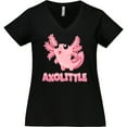 thumbnail image 3 of Inktastic Axolittle- cute baby axolotl Women's Plus Size V-Neck T-Shirt, 3 of 5