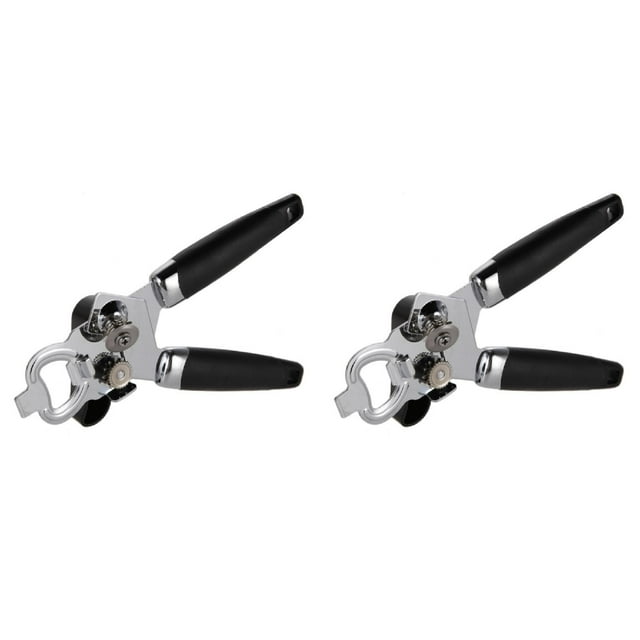 Manual Can Opener - Durable Stainless Steel Food Can Opener for Effortless Kitchen Use*2 Pack