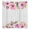 thumbnail image 2 of Ambesonne Rustic Shower Curtain, Geranium Petals Paint, 69"Wx70"L, Pink Lilac, 2 of 4