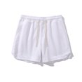 thumbnail image 4 of Havenre Men Sweat Cotton Shorts with Pockets Regular Fit Summer Casual Drawstring Elastic Waist Athletic Gym Stretch Workout Short White XXL, 4 of 9