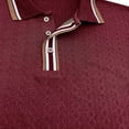 thumbnail image 6 of IYTR Mens Long Sleeve Shirts Lapel Collared Button Fall Fashion Business Casual Knitted Shirt Stylish (Wine,XL), 6 of 6