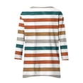 thumbnail image 5 of wdsxpo Women's 3/4 Sleeve Shirts Trendy Printed Lightweight V Neck High-Low Hem Tunic Shirts Casual Fall Fashion Blouses Outfits, 5 of 6